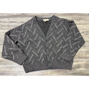Vintage Cardigan M Y2K Grunge Cobain Mohair Merino Wool Italy 90s Grandpacore